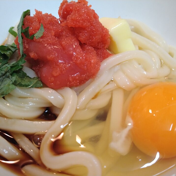 明太子釜玉うどん